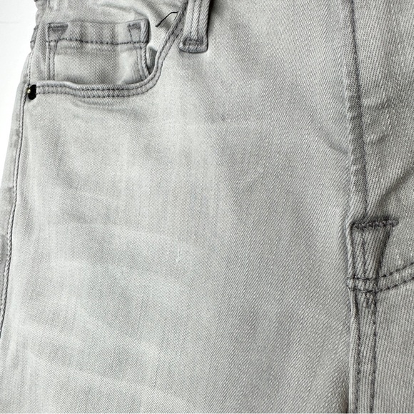 Frame Le Skinny de Jeanne Gray Distressed Hem Maralago Wash Mid Rise Size 27 - Picture 4 of 13